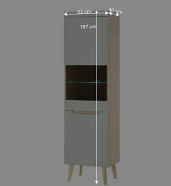 Wohnen Wohnwände<Wohnzimmer Anbauwand im Skandi Design - Armina (vierteilig)