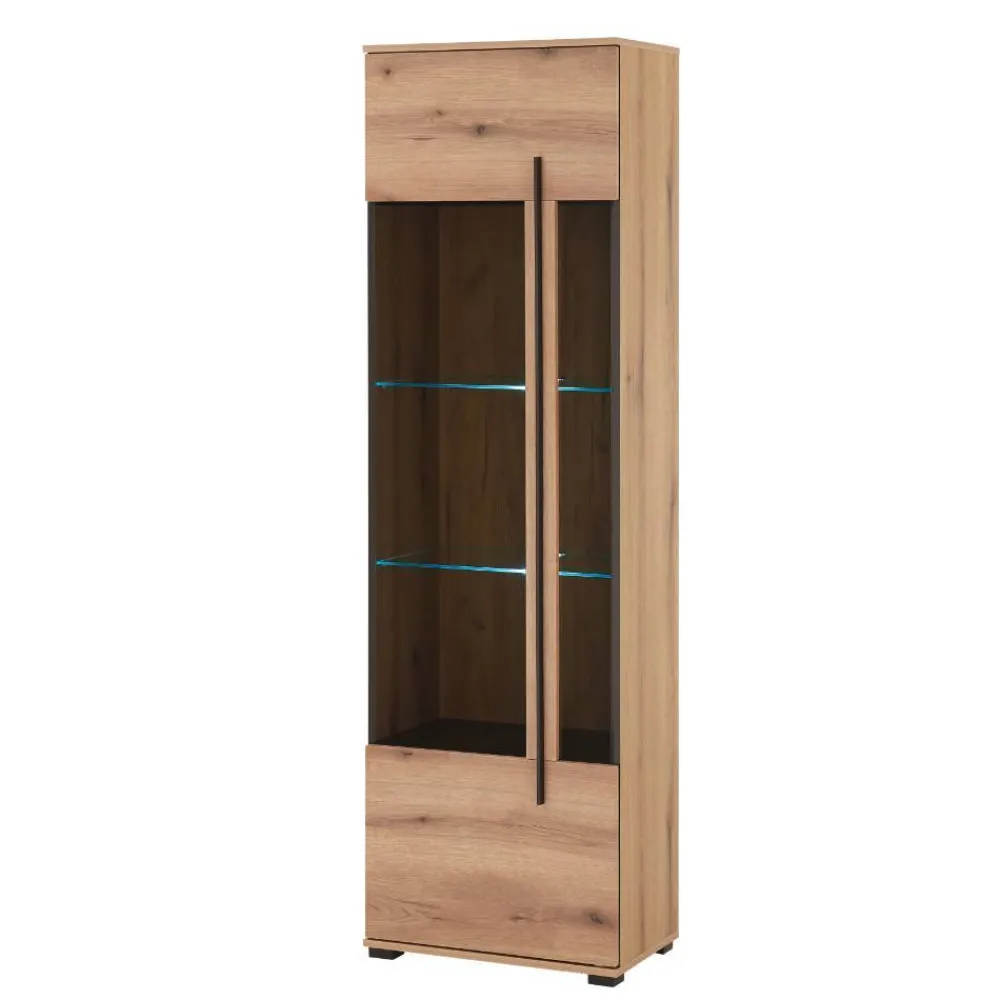 Wohnen Wohnwände<Wohnzimmer Anbauwand in Eiche - Brocus (dreiteilig)