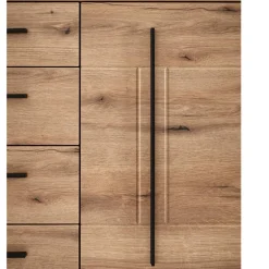 Wohnen Wohnwände<Wohnzimmer Anbauwand in Eiche - Brocus (dreiteilig)