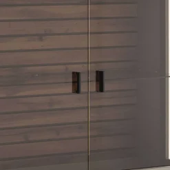 Wohnen Wohnwände<Wohnzimmer Anbauwand in Grau - Teorina (dreiteilig)
