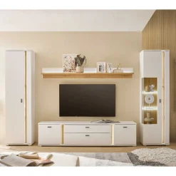 Wohnen Wohnwände<Wohnzimmer Anbauwand Möbelset - Racelyn (vierteilig)