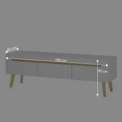 Wohnen Wohnwände<Wohnzimmer Anbauwand Möbel Kombi - Ginko (dreiteilig)
