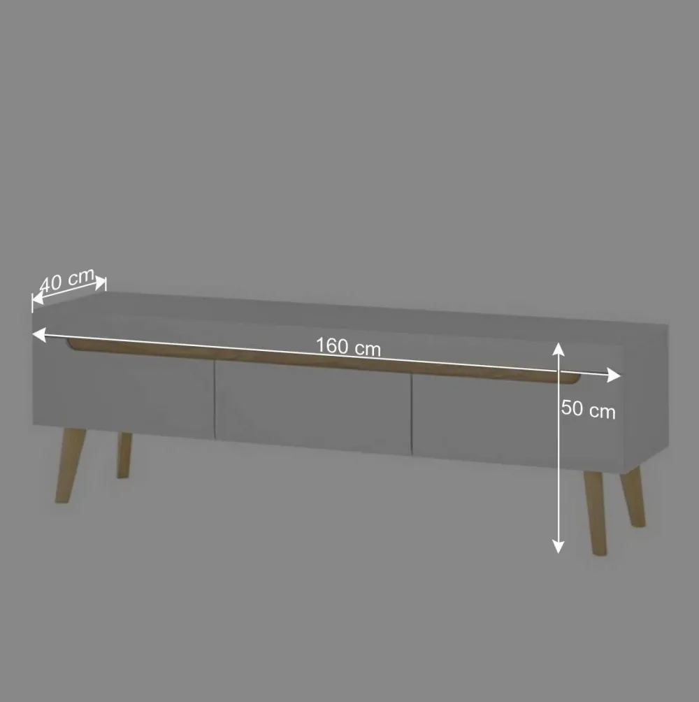 Wohnen Wohnwände<Wohnzimmer Anbauwand Möbel Kombi - Ginko (dreiteilig)