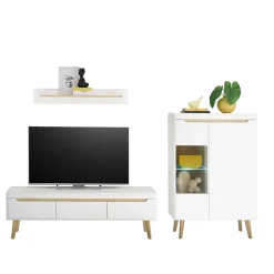Wohnen Wohnwände<Wohnzimmer Anbauwand Möbel Kombi - Ginko (dreiteilig)