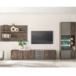 Wohnen Wohnwände<Wohnzimmer Anbauwand Möbel-Kombi - Mundo (dreiteilig)