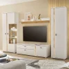 Wohnen Wohnwände<Wohnzimmer Anbauwand mit LED Set - Racelyn (vierteilig)