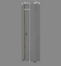 Wohnen Wohnwände<Wohnzimmer Anbauwand mit LED Set - Racelyn (vierteilig)