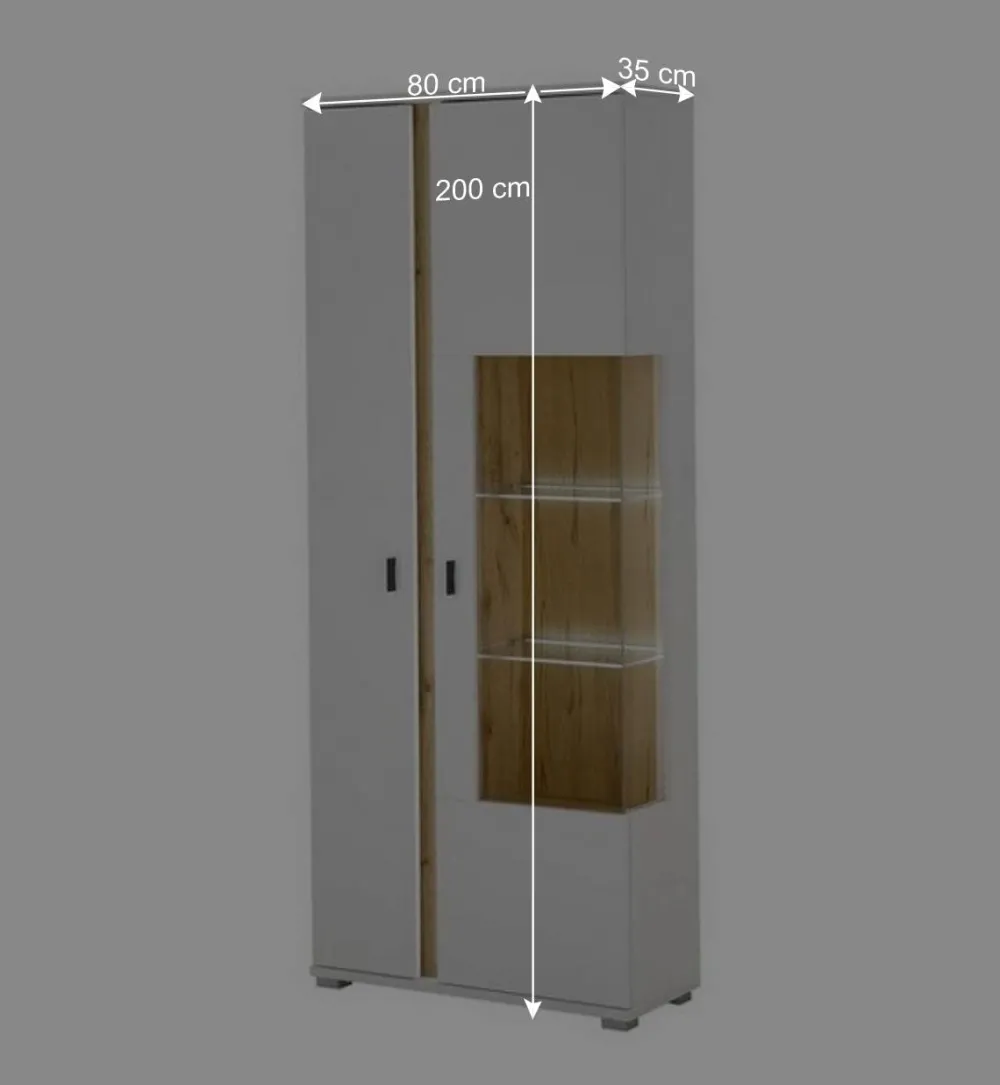 Wohnen Wohnwände<Wohnzimmer Anbauwand mit LED Set - Racelyn (vierteilig)