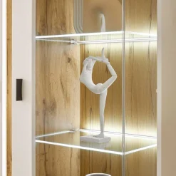 Wohnen Wohnwände<Wohnzimmer Anbauwand mit LED Set - Racelyn (vierteilig)