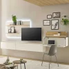 Wohnen Wohnwände<Wohnzimmer Anbauwand Set hängend - Nonessia (vierteilig)
