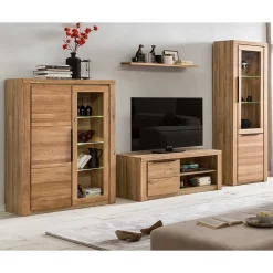 Wohnen Wohnwände<Wohnzimmer Anbauwand teilmassiv - Nelenia (vierteilig)