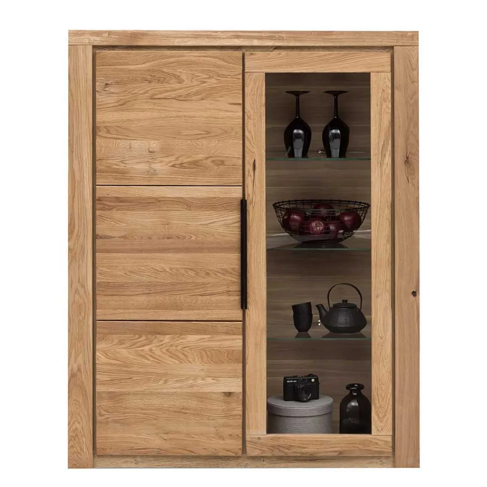 Wohnen Wohnwände<Wohnzimmer Anbauwand teilmassiv - Nelenia (vierteilig)