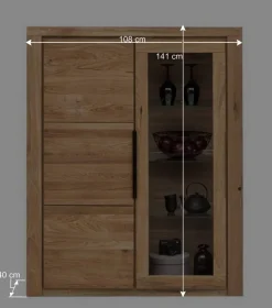 Wohnen Wohnwände<Wohnzimmer Anbauwand teilmassiv - Nelenia (vierteilig)