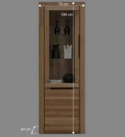 Wohnen Wohnwände<Wohnzimmer Anbauwand teilmassiv - Nelenia (vierteilig)