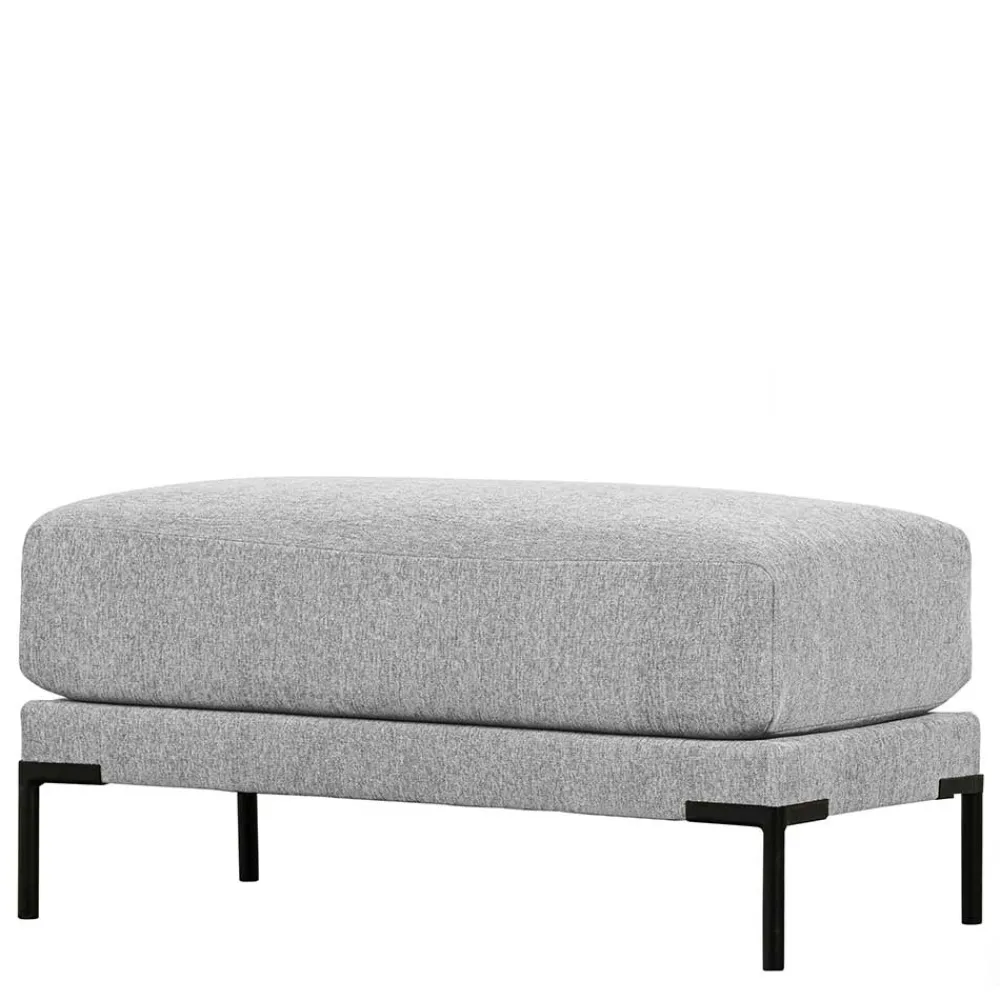 Wohnen Hocker<Wohnzimmer Beistellhocker in Hellgrau - Horedion
