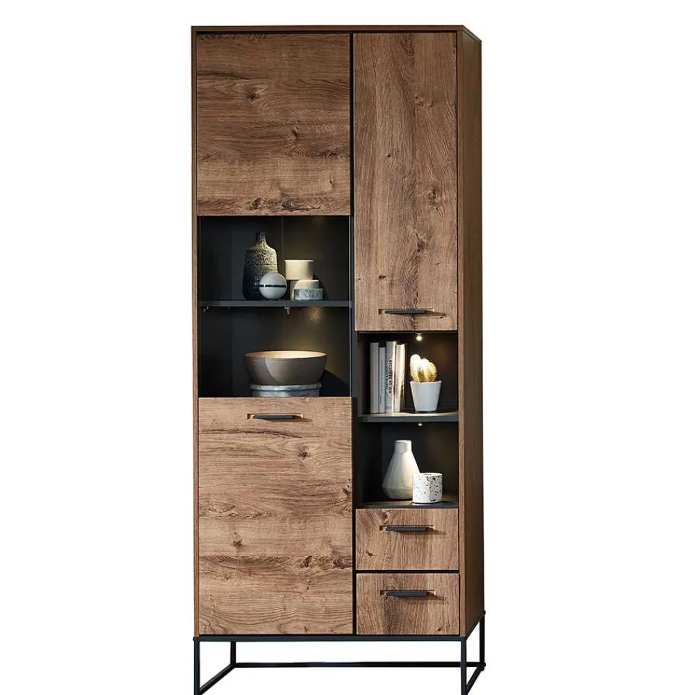 Wohnen Wohnwände<Wohnzimmer Design Wohnwand Möbelset - Xindus (vierteilig)