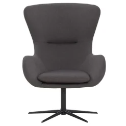 Wohnen Sessel<Wohnzimmer Designsessel in Dunkelgrau Stoff - Dessina