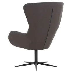 Wohnen Sessel<Wohnzimmer Designsessel in Dunkelgrau Stoff - Dessina