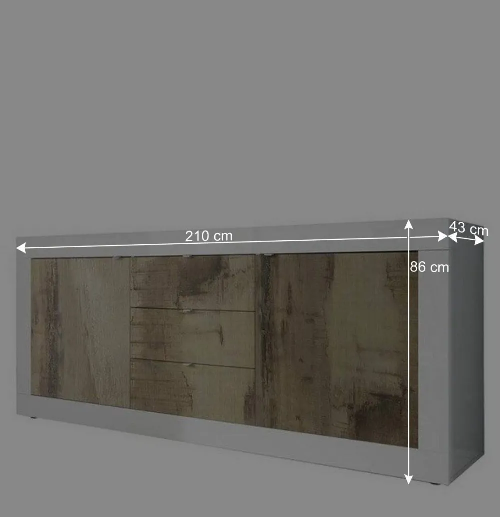 Wohnen Wohnwände<Wohnzimmer Highboard & Sideboard - Olvenion (zweiteilig)