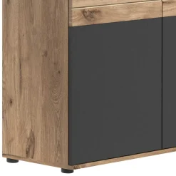 Wohnen Highboards<Wohnzimmer Highboard mit Glaseinsätzen - Lucios