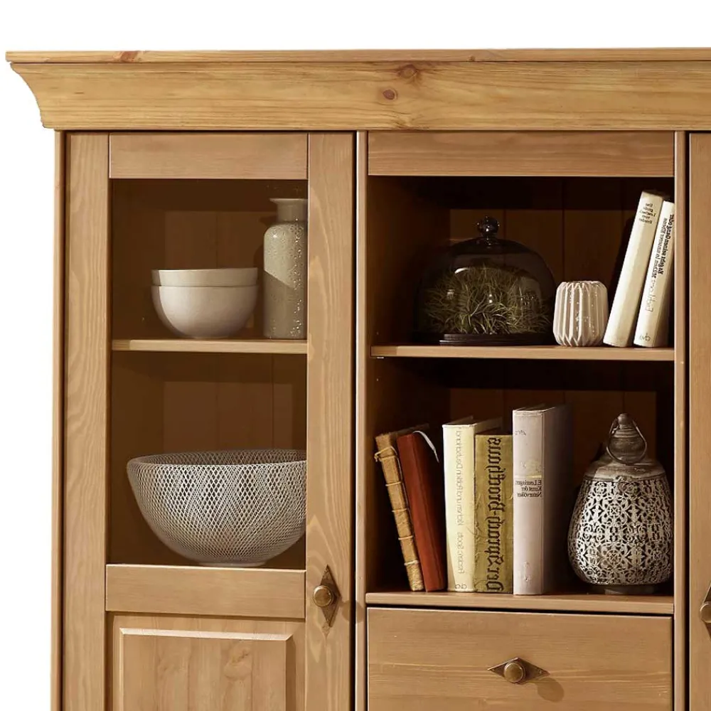 Wohnen Highboards<Wohnzimmer Highboard Piatra aus Kiefer teilmassiv