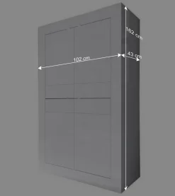 Wohnen Highboards<Wohnzimmer Highboard Sogno in Hochglanz Weiß