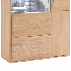 Wohnen Highboards<Wohnzimmer Highboard Vernella aus Eiche Bianco