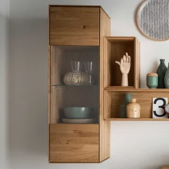 Wohnen Vitrinen<Wohnzimmer Hängeschrank mit Glas - Sinta