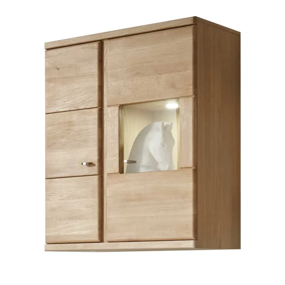 Wohnen Vitrinen<Wohnzimmer Hängevitrine Smonia aus Wildeiche Bianco