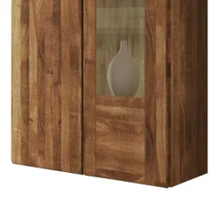 Wohnen Vitrinen<Wohnzimmer Hängevitrine Vaskov aus Wildeiche Massivholz