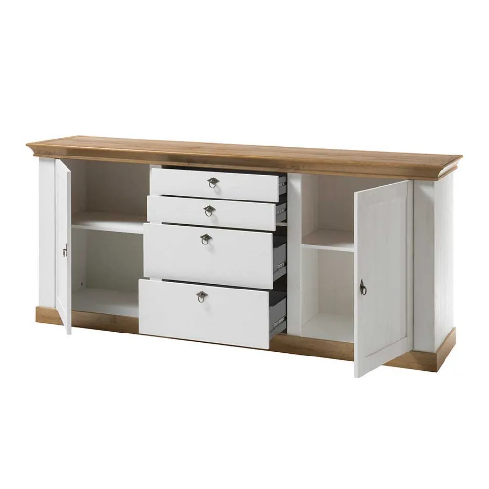 Wohnen Wohnwände<Wohnzimmer Landhausmöbel Set - Diatara (sechsteilig)