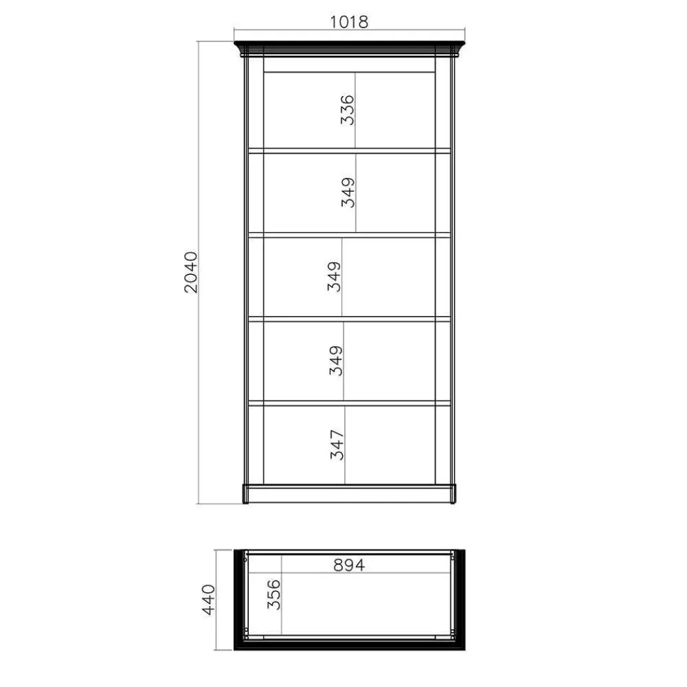 Wohnen Wohnwände<Wohnzimmer Landhausmöbel Set - Diatara (sechsteilig)