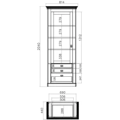 Wohnen Wohnwände<Wohnzimmer Landhausmöbel Set - Diatara (sechsteilig)