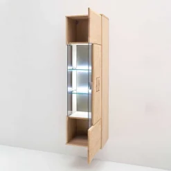 Wohnen Wohnwände<Wohnzimmer Möbel Kombi Pontros in Eiche Bianco (vierteilig)