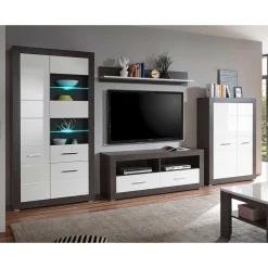 Wohnen Wohnwände<Wohnzimmer Möbel Kombi zweifarbig - Istensa (vierteilig)