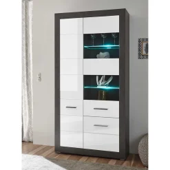 Wohnen Wohnwände<Wohnzimmer Möbel Kombi zweifarbig - Istensa (vierteilig)