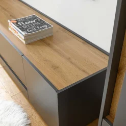Wohnen Wohnwände<Wohnzimmer Möbel Wohnwand günstig - Ahilav (vierteilig)