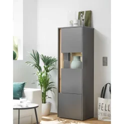 Wohnen Wohnwände<Wohnzimmer Möbel Wohnwand günstig - Ahilav (vierteilig)