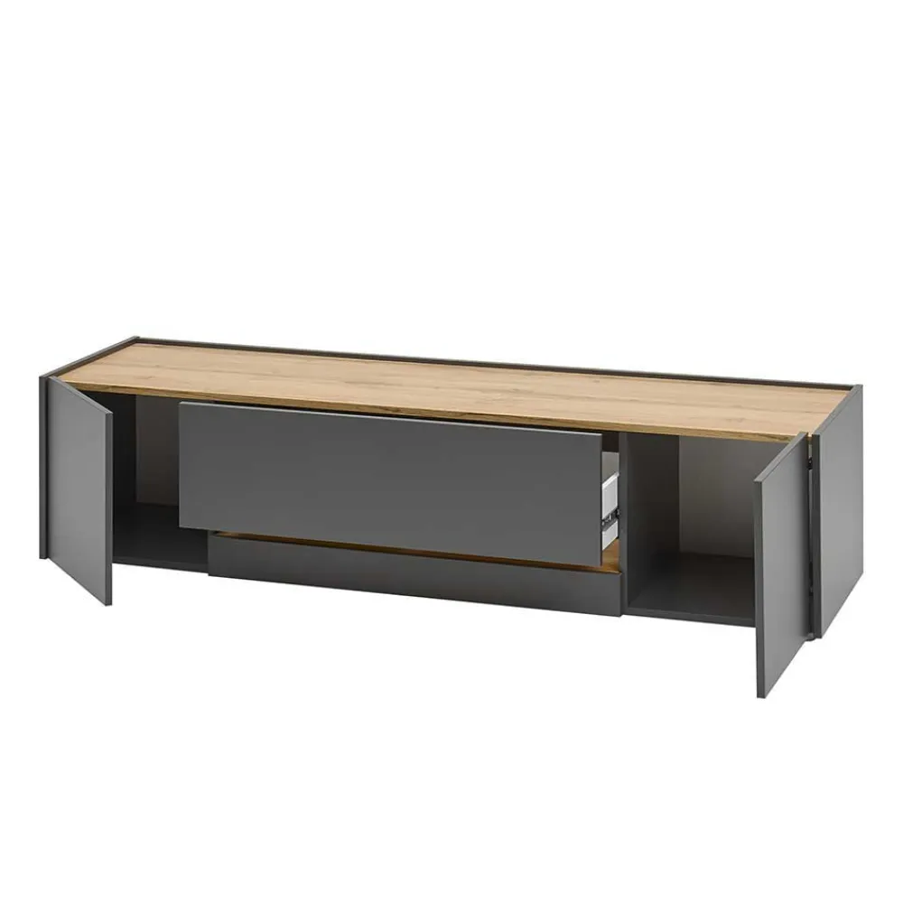 Wohnen Wohnwände<Wohnzimmer Möbel Wohnwand günstig - Ahilav (vierteilig)