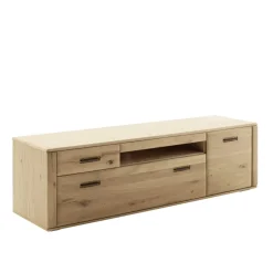 Wohnen Wohnwände<Wohnzimmer Möbelset in Asteiche Hell - Jevedaz (dreiteilig)