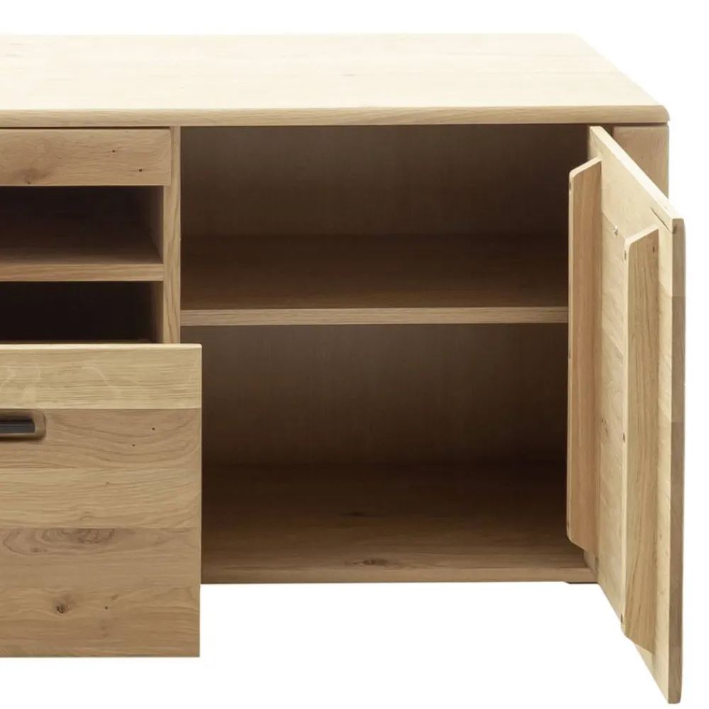 Wohnen Wohnwände<Wohnzimmer Möbelset in Asteiche Hell - Jevedaz (dreiteilig)