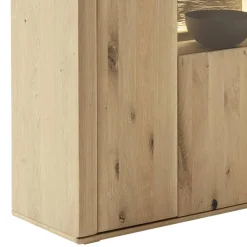 Wohnen Wohnwände<Wohnzimmer Möbelset in Asteiche Hell - Jevedaz (dreiteilig)