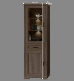 Wohnen Wohnwände<Wohnzimmer Möbelset in Eiche NB - Barack (vierteilig)