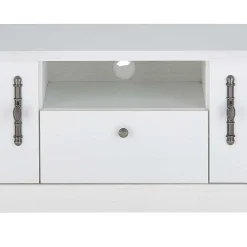 Wohnen Wohnwände<Wohnzimmer Möbelset in weißer Holzoptik Pinie - Liancos (vierteilig)