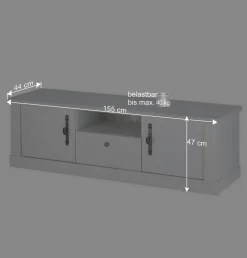 Wohnen Wohnwände<Wohnzimmer Möbelset in weißer Holzoptik Pinie - Liancos (vierteilig)