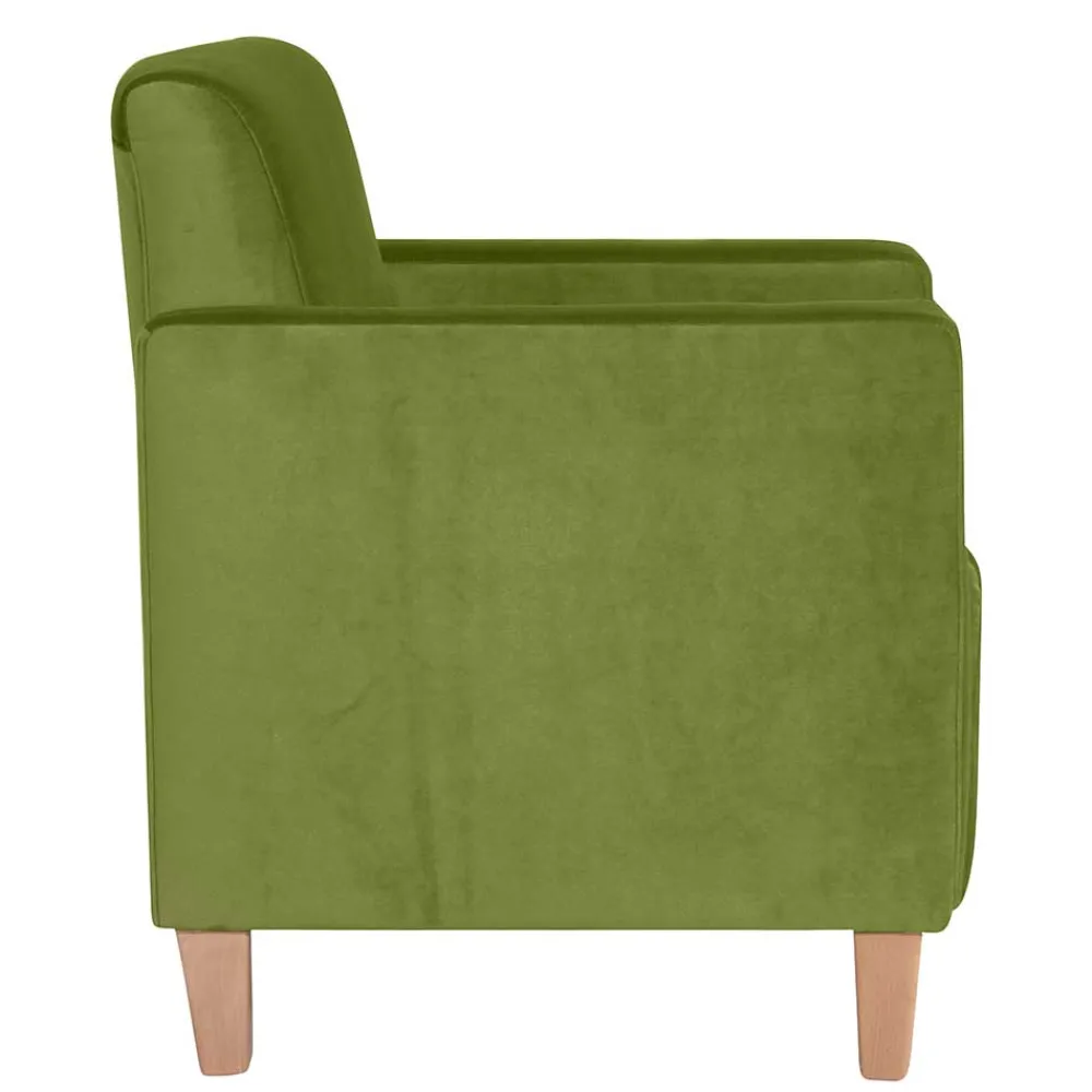 Wohnen Sessel<Wohnzimmer Polstersessel in Oliv Grün - Younger