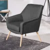 Wohnen Sessel<Wohnzimmer Polstersessel in Dunkelgrau - Rubin