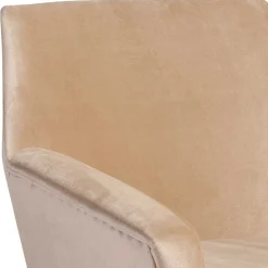 Wohnen Sessel<Wohnzimmer Polstersessel in Beige Samtvelours - Enzuena