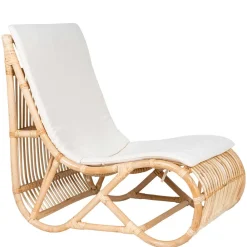 Wohnen Sessel<Wohnzimmer Rattan Loungestuhl in Natur - Abramas