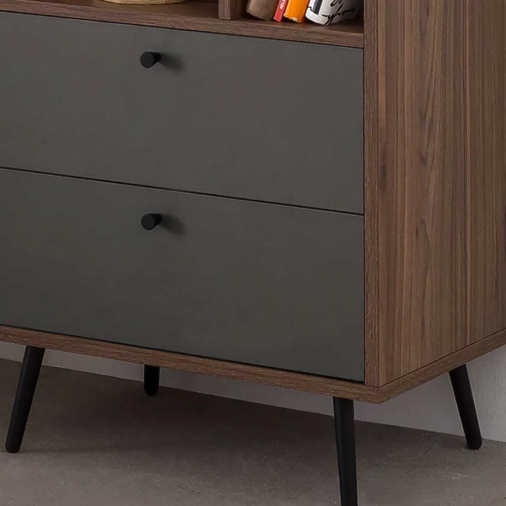 Wohnen Regale|Vitrinen<Wohnzimmer Regal mit vier Fächern - Nuies